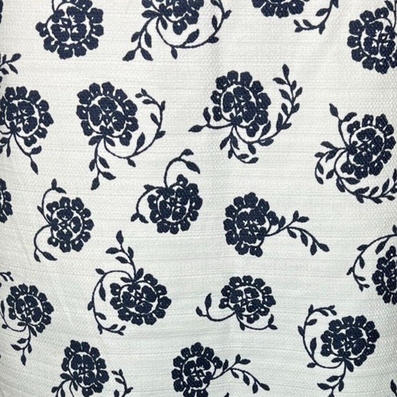 Loft Skirt Womens 8 White Blue Floral Pencil Skirt‎ Straight Flower Bloomcore - Picture 5 of 7